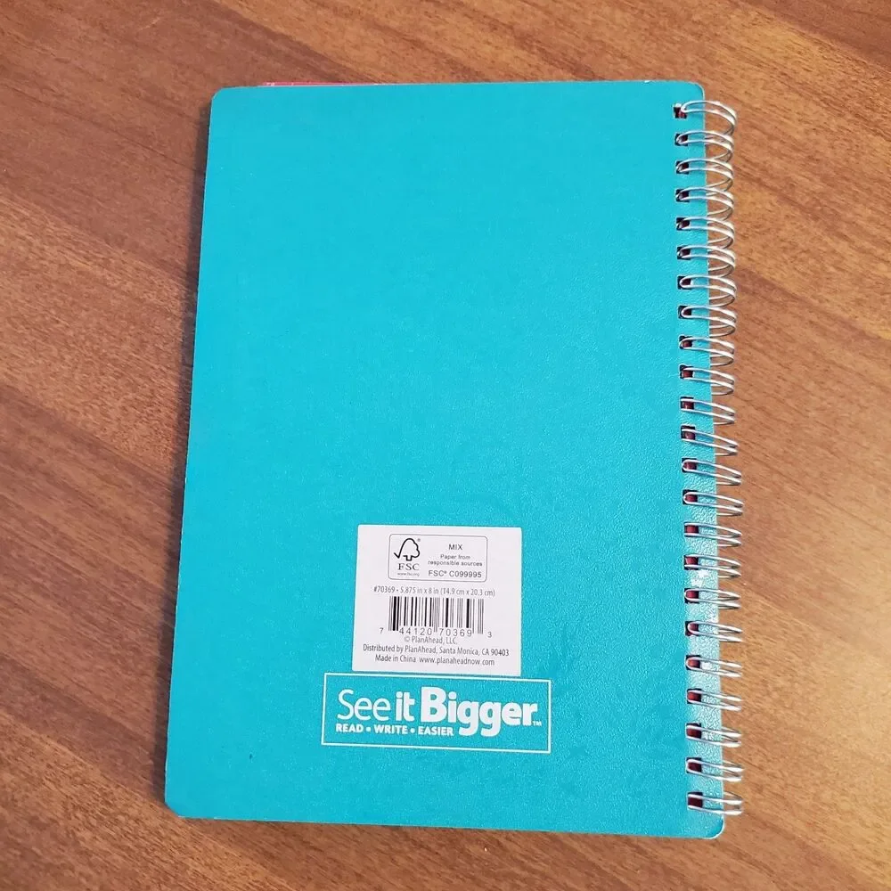 See It Bigger Telephone Address Book Large Print Tabbed Pages Floral Spiral